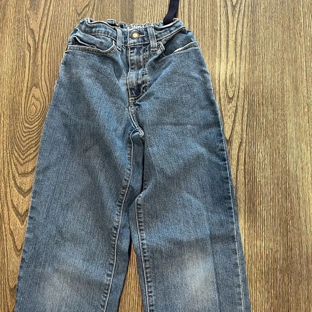 Sonoma Boys Youth Straight Jeans Mid Rise Adjustable Waist Medium Wash Size 12S